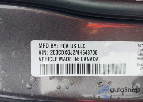 2021 Dodge Charger Scat Pack Rwd из США, поврежденный, VIN 2C3CDXGJ2MH648700